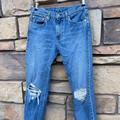 Levi's Jeans | Levis 511 Men's 32x32 Distressed Slim Straight Big E Red Tab Blue Jeans | Color: Blue | Size: 32