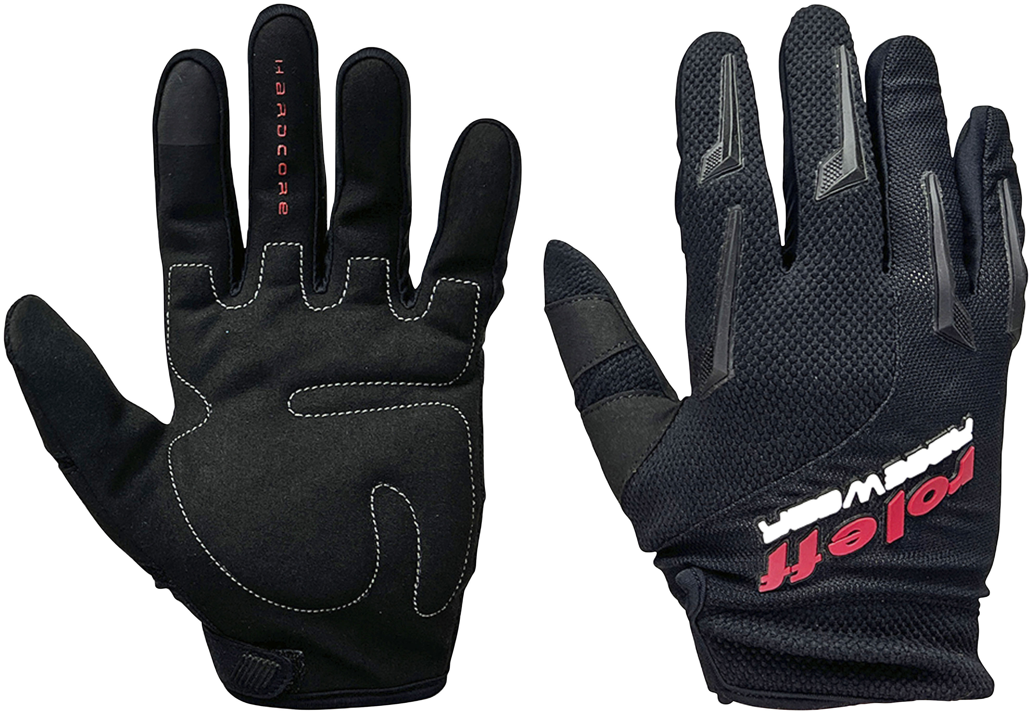 Motorradhandschuhe ROLEFF "Cross gloves - Motocross" Gr. XXXL, schwarz (schwarz ro57), Handschuhe, XXXL, Obermaterial: 100% Polyester Image