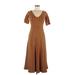 Zara W&B Collection Casual Dress - Fit & Flare: Brown Dresses - Women's Size Medium