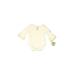 Guess Baby Long Sleeve Onesie: Ivory Bottoms - Size 6-9 Month