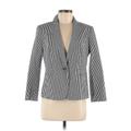 Ann Taylor Blazer Jacket: Gray Stripes Jackets & Outerwear - Women's Size 8