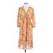 NANETTE Nanette Lepore Casual Dress: Orange Paisley Dresses - Women's Size 6