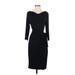 Ann Taylor Casual Dress - Wrap: Black Dresses - Women's Size X-Small