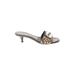 Donald J Pliner Mule/Clog: Brown Leopard Print Shoes - Women's Size 7