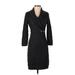 Calvin Klein Casual Dress - Sweater Dress: Black Tweed Dresses - Women's Size Small
