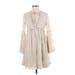 Sequin Hearts Casual Dress: Tan Dresses - Women's Size Small