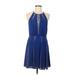 BCBGMAXAZRIA Casual Dress - A-Line: Blue Dresses - Women's Size 6