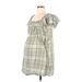Old Navy - Maternity Casual Dress - Popover: Green Plaid Dresses - Women's Size Medium