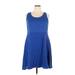 Lane Bryant Casual Dress - Fit & Flare: Blue Jacquard Dresses - Women's Size 22 Plus