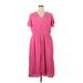 Lane Bryant Casual Dress - Midi: Pink Dresses - Women's Size 16 Plus