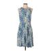 Tommy Hilfiger Casual Dress: Blue Print Dresses - Women's Size 10