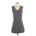 Alberto Makali Casual Dress - Sweater Dress Crew Neck Sleeveless: Gray Marled Dresses - Women's Size Small