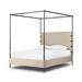 Wildon Home® Nathanuel Canopy Bed Upholstered/Metal/Polyester in Gray | 82.25 H x 65.75 W x 85 D in | Wayfair 106ABFE61DCD4AF0A8A8F4581B9C02AC