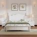 3-Pieces Bedroom Sets, Full/Queen Size Wood Platform Bed & 2 Nightstands, Modern Bed Frame w/ Headboard, Nightstand w/ 2 Drawers