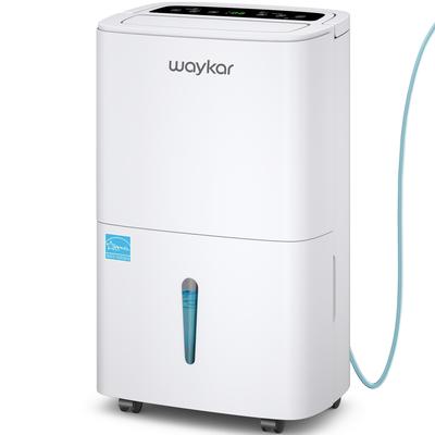 Waykar 150 Pints Energy Star Dehumidifier for Spaces up to 7,000 Sq. Ft with Drain Hose, Auto Defrost, Self-Drying