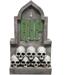 Haunted Hill Farm 2-Ft. RIP Tombstone with Skulls Prelit LED Resin Figurine, Plug-in