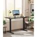 Latitude Run® Pantelie 48" W Height Adjustable Rectangle Standing Desk Wood/Metal in Brown/Gray | 47.6 H x 48 W x 30 D in | Wayfair