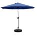 Latitude Run® Glendola 106 Push-button Tilt Market Patio Umbrella w/ Matching Base, Polyester in Blue/Navy | 96.45 H x 106 W x 106 D in | Wayfair