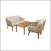 George Oliver Bram 4 - Person Outdoor Seating Group w/ Cushions Wood in Brown | Wayfair 278F8AA3C54E4167879DA3CE7BBC123A