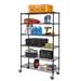 Rebrilliant Nerisa Metal Height -Adjustable Shelving Unit w/ Wheels Wire/Metal | 77.99 H x 17.99 W x 47.68 D in | Wayfair