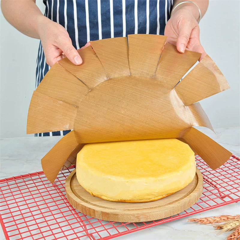 40 cm wiederverwendbare Kuchenform, Kuchen-Backmatte, rund, antihaftbeschichtet, Backform, Blatt, hitzebeständig, Ofen-Backmatte, Ölpapier, Grillunterlage Image