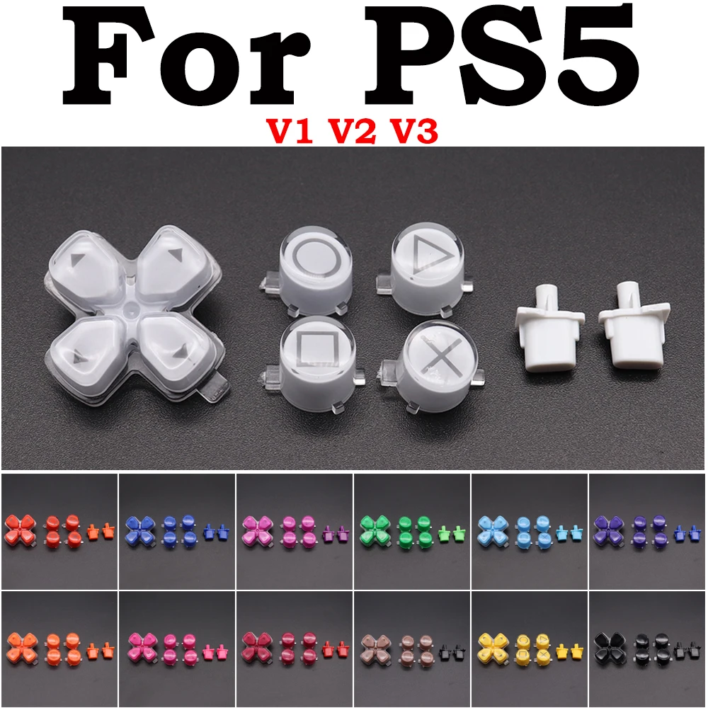 Für PS5 Controller Ersatz Dpad und ABXY Jelly Button Trigger Key Reparaturteile für PS5 V1 V2 V3 Option und Share Buttons Image