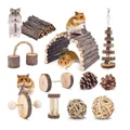 Teeth Grinding Toys Wood Chew Toys Cage Accessories For Small Pets Rats Mice Mouse Animals Hamster