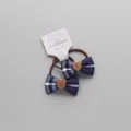 2 PCS Nette Kreative Gitter Kleine B Bär Bowknot Haar Kreis Elastische Haar Bands Handgemachte Haar