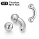 G23 Titan Piercing gebogen Lang hantel Nasenring für Frauen große Innengewinde Satm F316 sexy