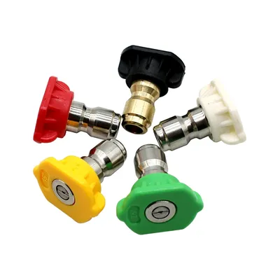 1pcs 1/4" Quick Connect Garden High Pressure Washer Spray Nozzle 0 15 25 40 60Degree Watering Soap Nozzle Tip Garden Cleaning