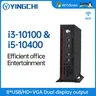 YINGCHI Mini PC VGA HD Dual Display Core i3 10100 i5 10400 Home Office ad alte prestazioni Win10