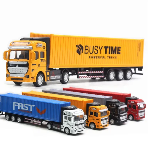 Kinder ziehen Auto abnehmbaren Container LKW mit Container tropfen festen Auto Modell Spielzeug