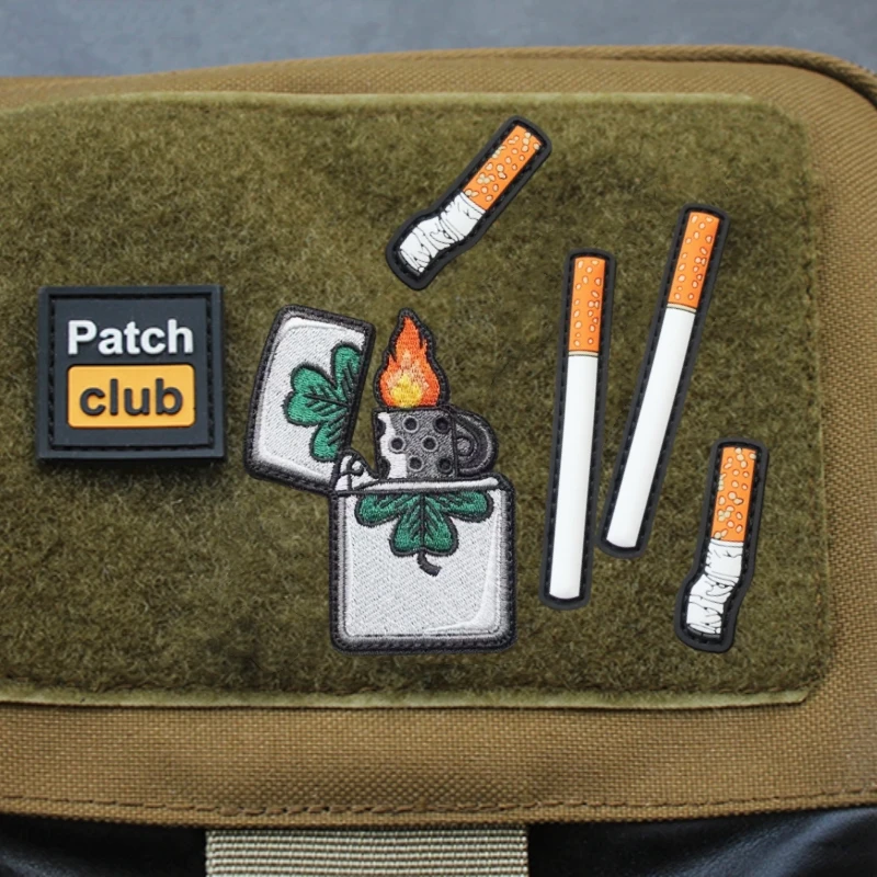 Oeteldonk Emblem 2024, Zigarette, PVC, Klettverschluss, Somke-Armband, taktische Rucksack-Aufkleber, Persönlichkeit, kreatives Moralabzeichen Image