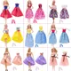 barbies Doll Dress Fashion Princess One-Piece Dress FREE Shoes For 11.8Inch American Doll Clothes