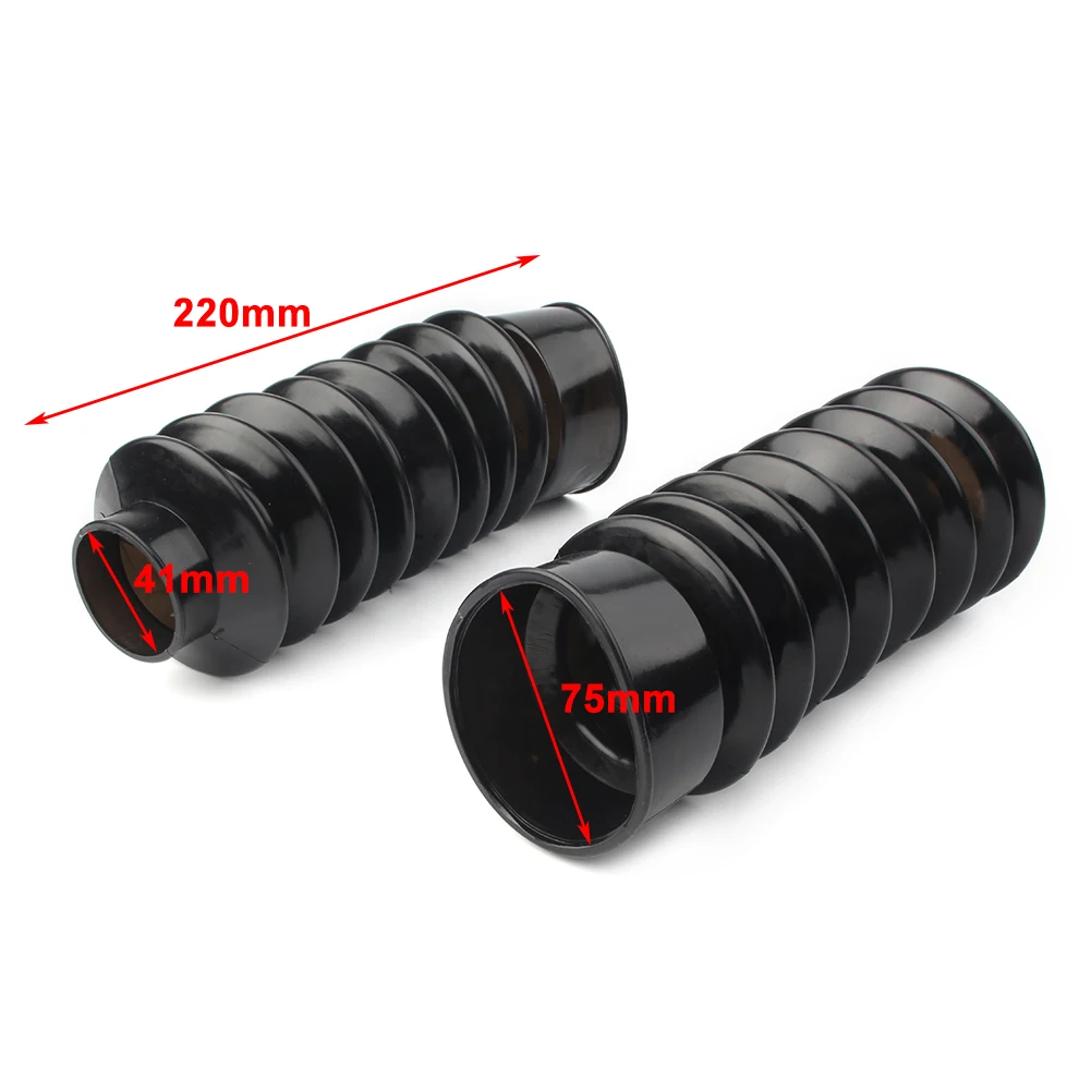 2 Stücke 41mm Universal Motorrad Gabel Stiefel Gators Abdeckungen Gummi Für Harley Davidson Softail FXST Dyna FXDWG FXWG
