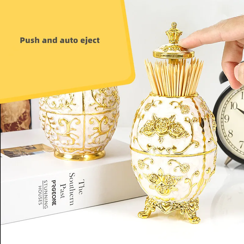 Retr1PCS Europäischen Retro Automatische Pop-up Zahnstocher Inhaber Zahnstocher Behälter Restaurant Bankett Haushalt Zahnstocher Lagerung Box
