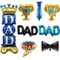 Festa del papà decorazione festa a tema cravatta barba trofeo pellicola di alluminio palloncino Bset