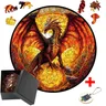 Fiery Dragon Animal Puzzle en bois pour adultes et enfants pièces de forme irrégulière bricolage