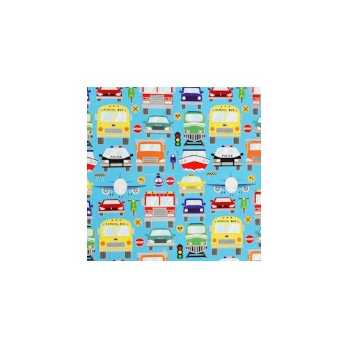 Star Geschenkpapier Fahrzeuge 70cm x 2m Rolle Geschenkpapierrolle mit Auto Motiv Geschenk Papier Kindergeburtstag Geburtstag Junge Farbiges Packpapier Bunt