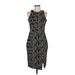 Banana Republic Cocktail Dress - Midi: Black Print Dresses - New - Women's Size 2