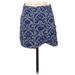 Zara Basic Casual Skirt: Blue Jacquard Bottoms - Women's Size X-Small