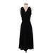 Ann Taylor Casual Dress - Fit & Flare: Black Solid Dresses - Women's Size 0