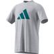 ADIDAS Kinder Shirt U 3 BAR TEE, Größe 152 in Silber