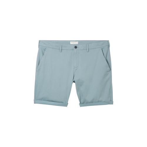 TOM TAILOR Herren Plus - Chino Shorts, grün, Uni, Gr. 42