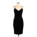 Guess Casual Dress - Slip dress: Black Solid Dresses - Women's Size Small