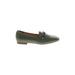 Raid Flats: Slip On Chunky Heel Work Green Solid Shoes - Women's Size 5 - Almond Toe