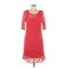 Laundry by Shelli Segal Casual Dress: Red Dresses - Women's Size 10