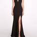 Marchesa Notte Beaded Bow Gown - Black - Black - 0