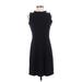 Ann Taylor LOFT Casual Dress - Shift: Black Solid Dresses - Women's Size 2 Petite