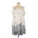 Signature by Robbie Bee Casual Dress: Ivory Paisley Dresses - Women's Size 1X